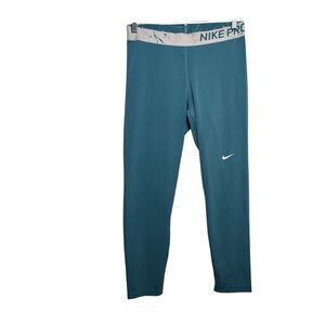 Nike Leggings Women's Large Colorful Athletic Cropped Pull On Dri-Fit Logo